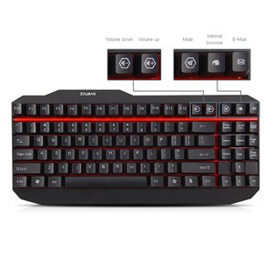 Zalman ZM-K500 Black Mechanical Gaming Keyboard USB - Wired **